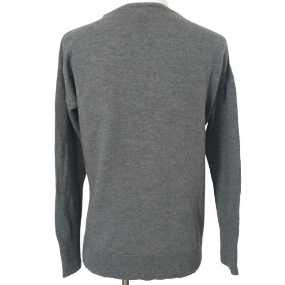 Talbots Merino Wool Sweater S Zipper Details Gray Academia Old Money Luxury - Picture 4 of 16